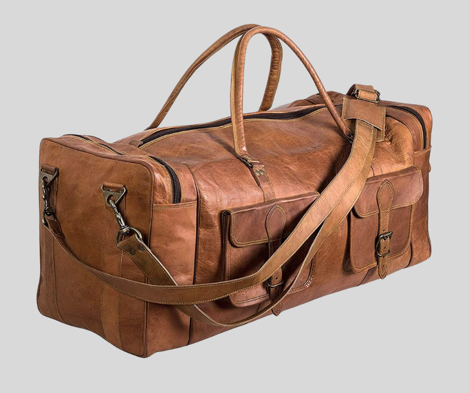 Genuine Leather Weekender Travel Bag